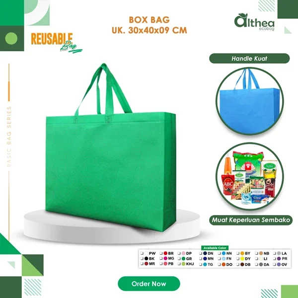 Tas Spunbond Handle Box Ukuran T30 X P40 X L9