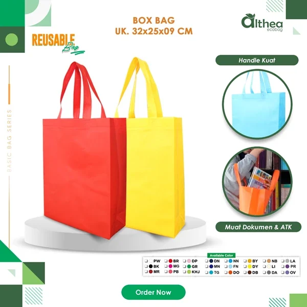 Tas Spunbond Handle Box Ukuran T32 X P25 X L9