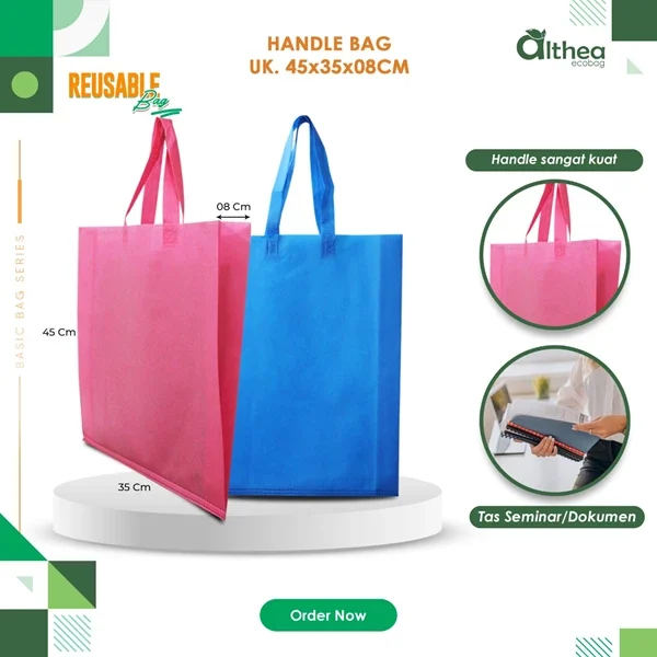 Tas Spunbond Handle Press Ukuran T45 X P35 X L8