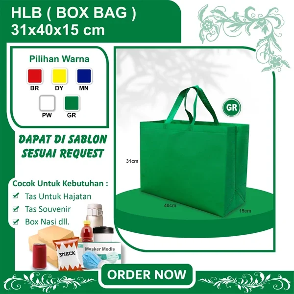 Tas Kain Spunbond Tas Polos Premium T31 x P40 x L15 cm