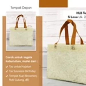 Tas Tangan Tas Souvenir Tekstur Li S Love T22 X P27 X L10