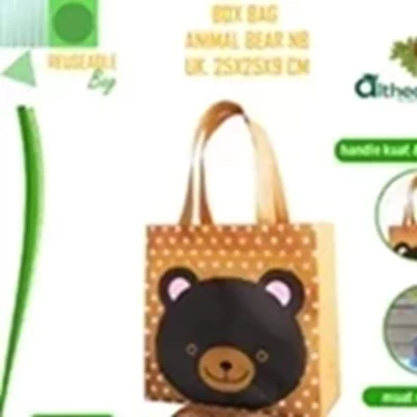 Tas Tangan Ultah Animal Bear T25 X P25 X L9